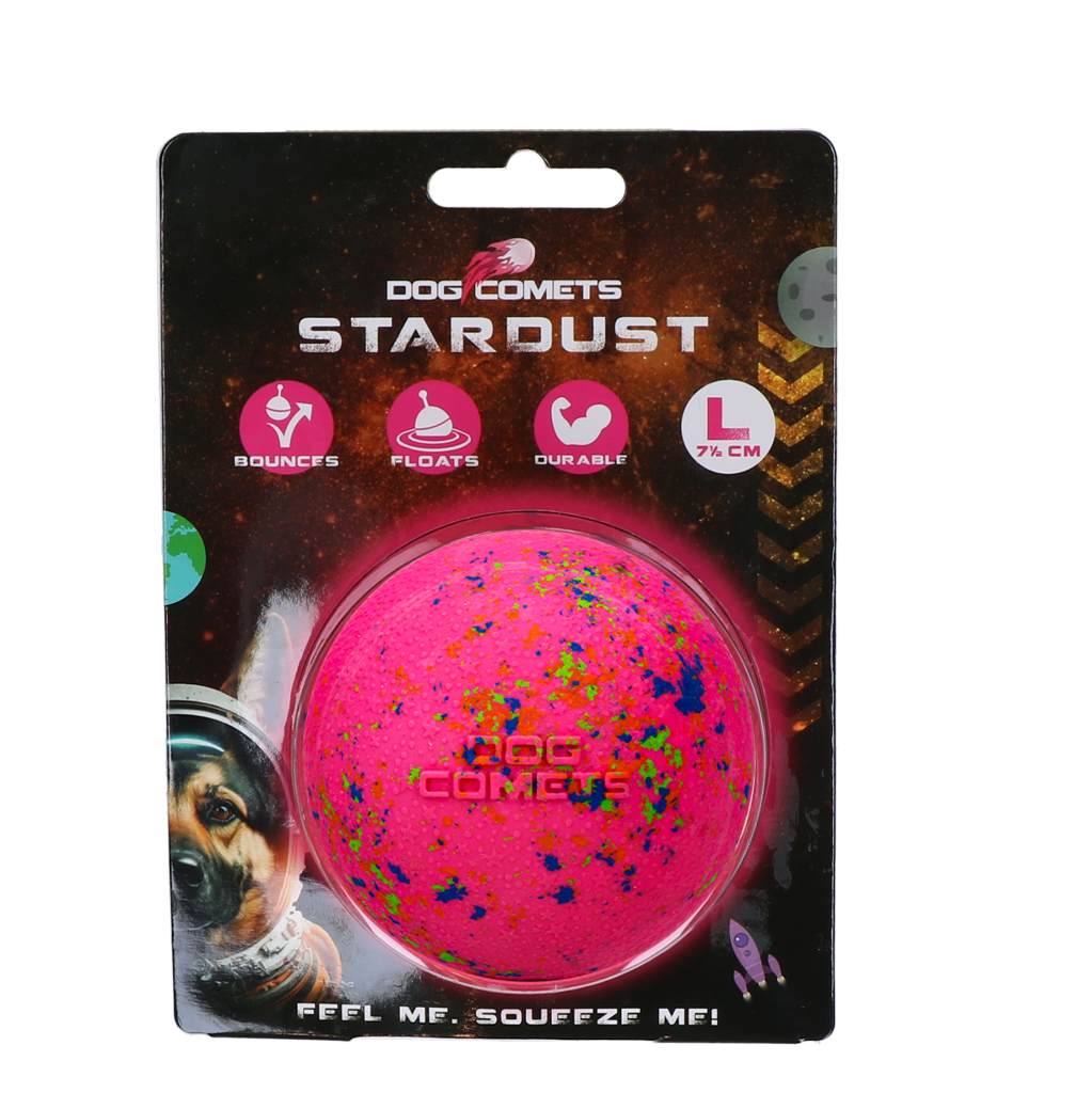 Comets Ball Stardust rotaļlieta suņiem, rozā L