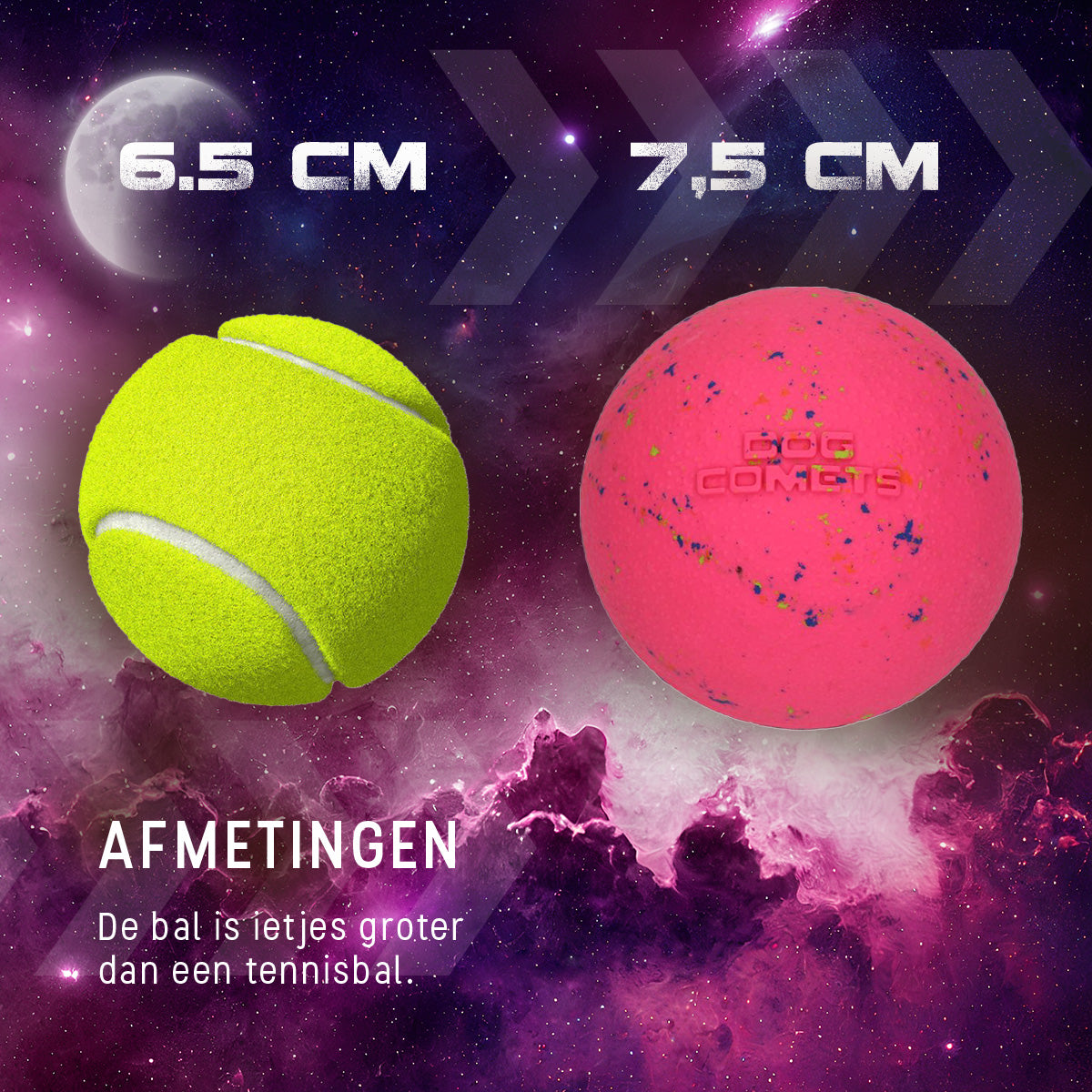 Comets Ball Stardust rotaļlieta suņiem, rozā L