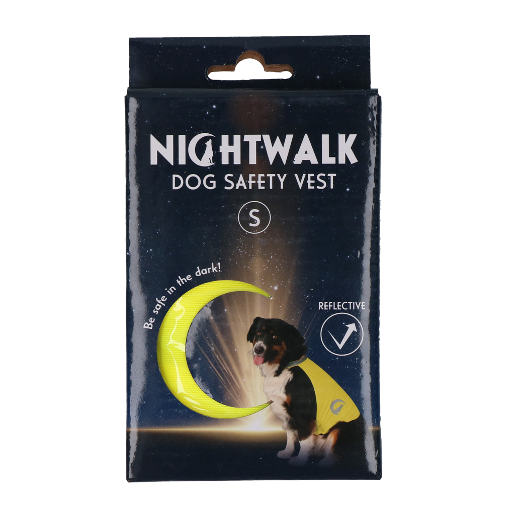 Nightwalk drošības veste sunim dzeltena S