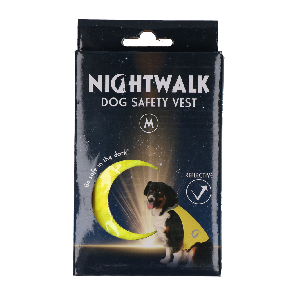 Nightwalk drošības veste sunim dzeltena M