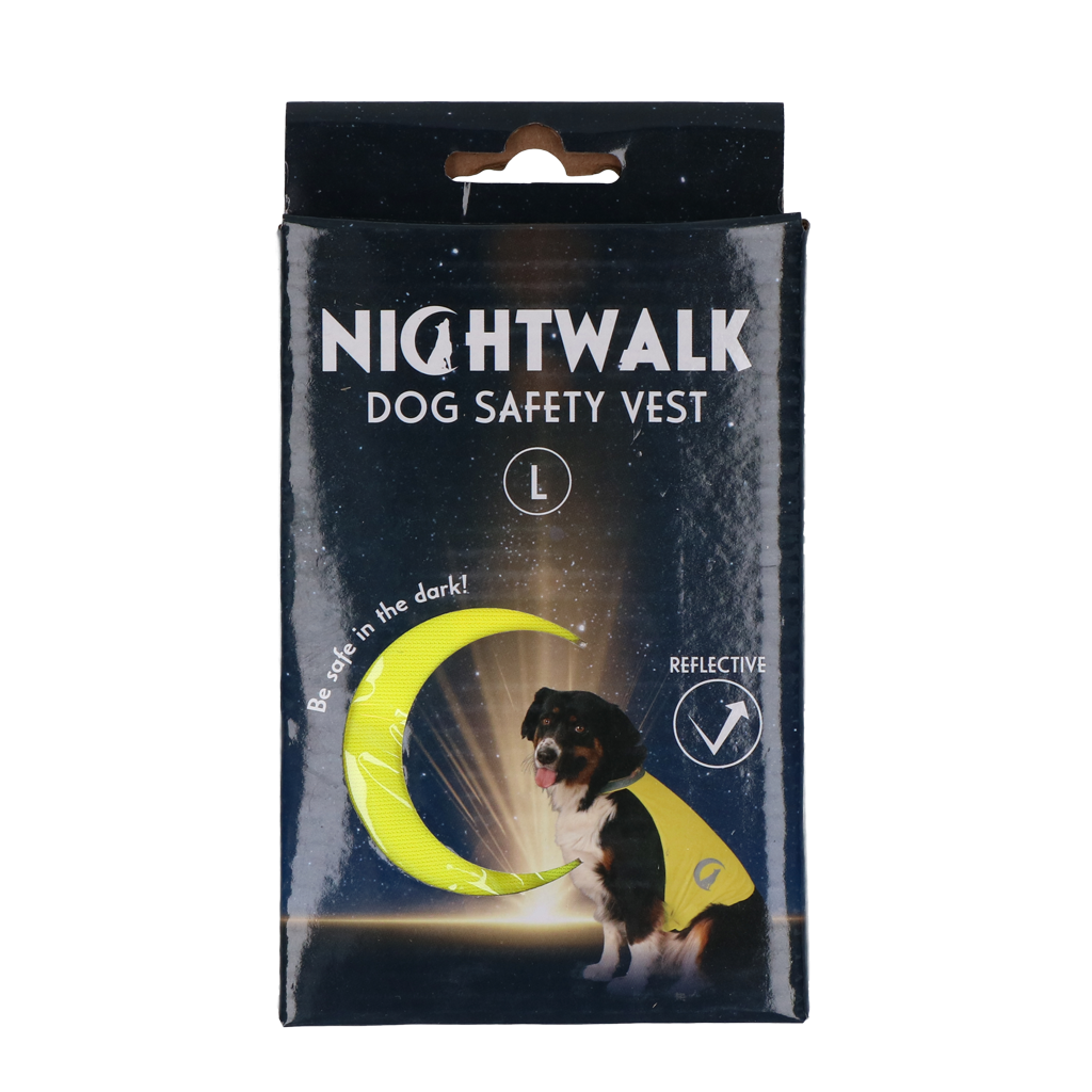 Nightwalk drošības veste sunim dzeltena L