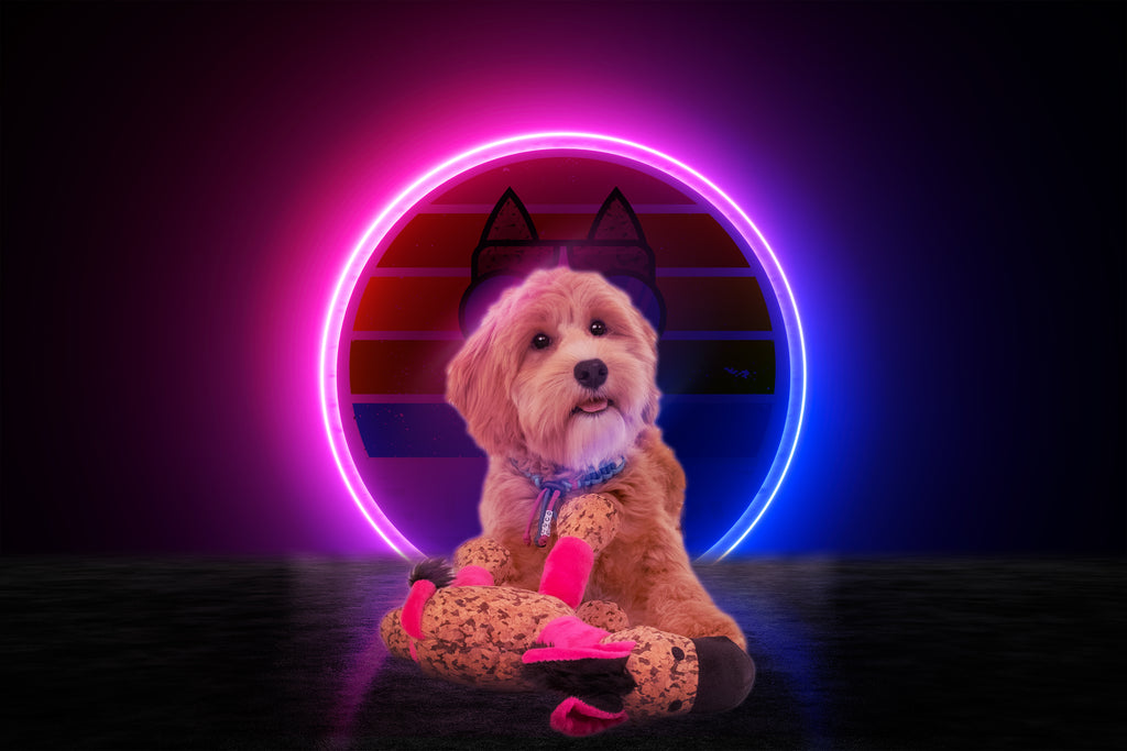 Retrodog ēzelīša rotaļlieta rozā S
