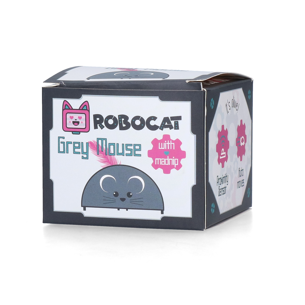 Robocat peles rotaļlieta, pelēka
